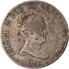 Coin, Spain, Isabel II, 4 Réales, 1836, Seville, VF(30-35), Silver, KM:510.2