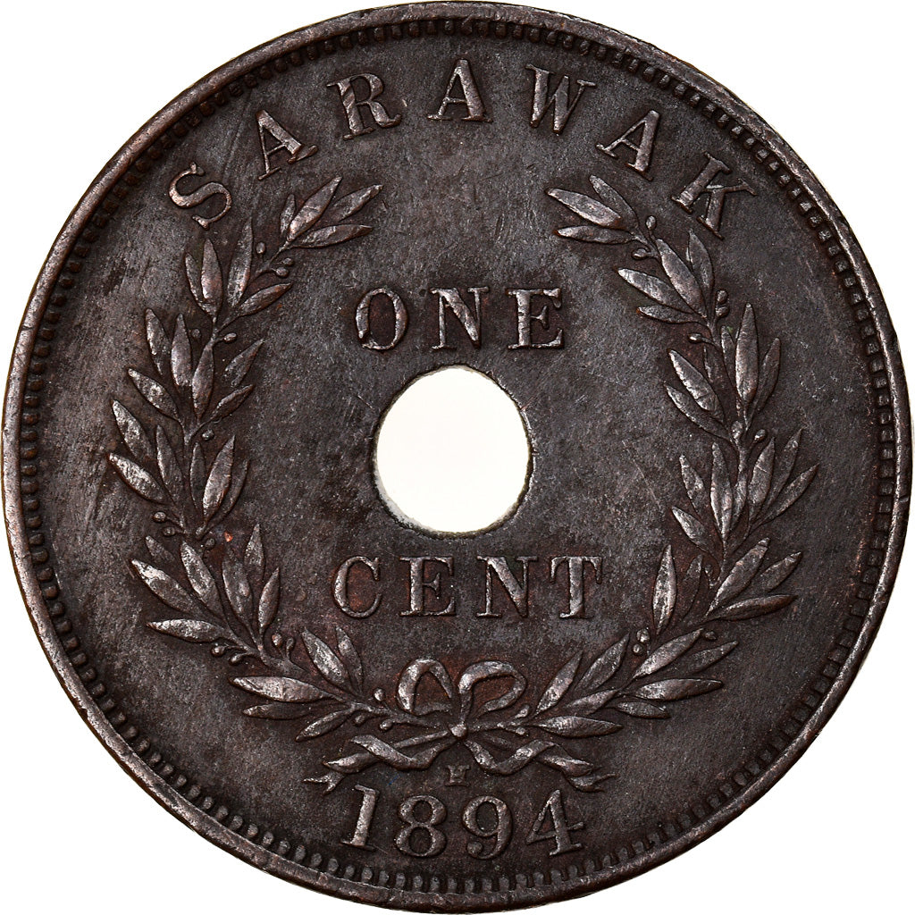 Monnaie, Sarawak, Charles J. Brooke, Cent, 1894, Heaton, Birmingham, TTB+