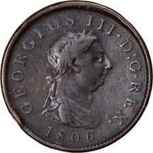 Coin, Great Britain, George III, Penny, 1806, Soho, VF(20-25), Copper, KM:663