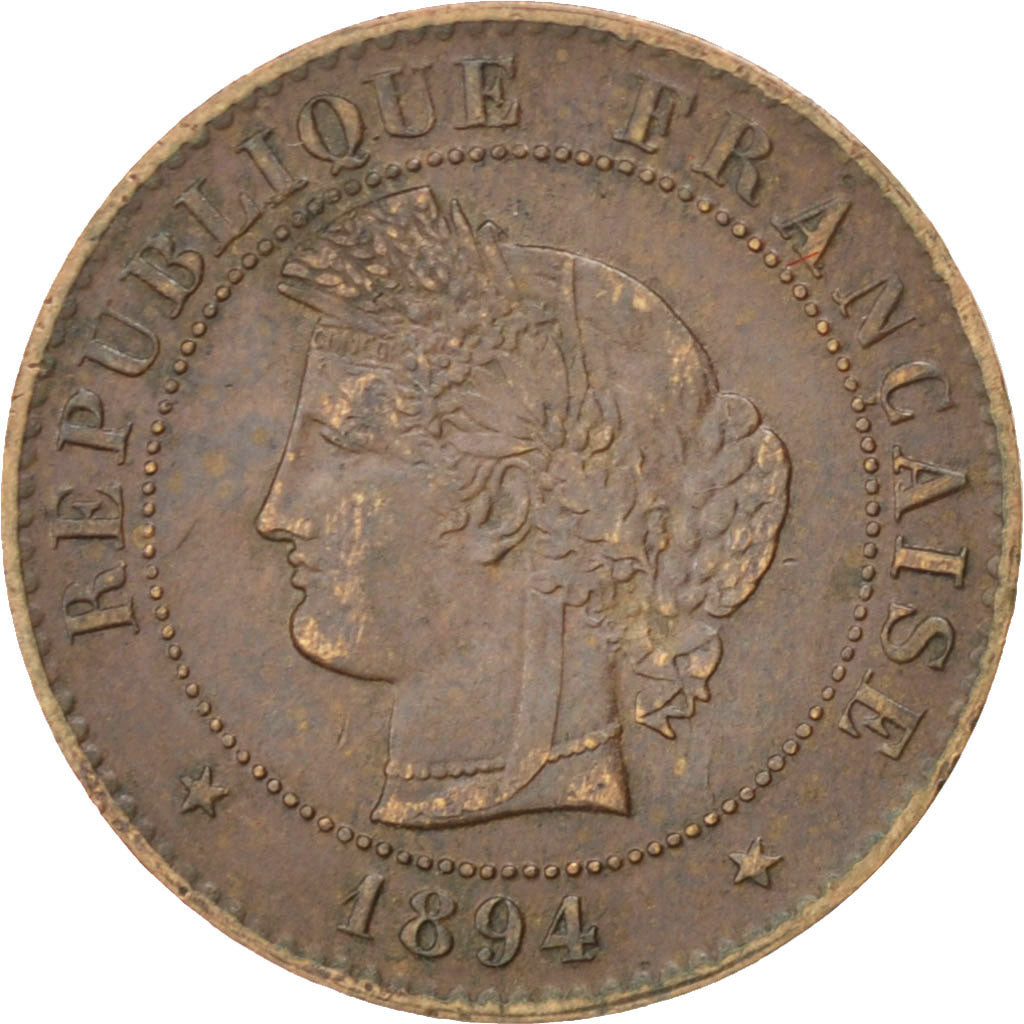 FRANCE, Cérès, Centime, 1894, Paris, KM #826.1, EF(40-45), Bronze, Gadoury #88,
