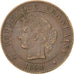 FRANCE, Cérès, Centime, 1894, Paris, KM #826.1, EF(40-45), Bronze, Gadoury #88,