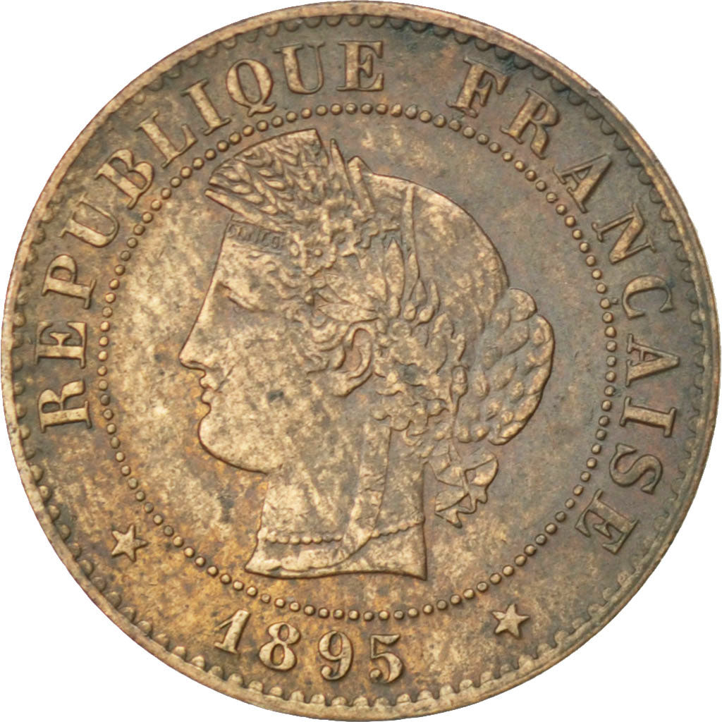 FRANCE, Cérès, Centime, 1895, Paris, KM #826.1, EF(40-45), Bronze, Gadoury #88,