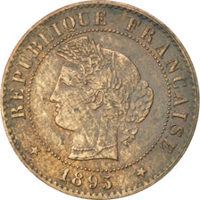 FRANCE, Cérès, Centime, 1895, Paris, KM #826.1, EF(40-45), Bronze, Gadoury #88,