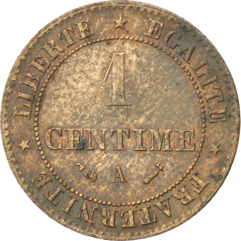 FRANCE, Cérès, Centime, 1895, Paris, KM #826.1, EF(40-45), Bronze, Gadoury #88,