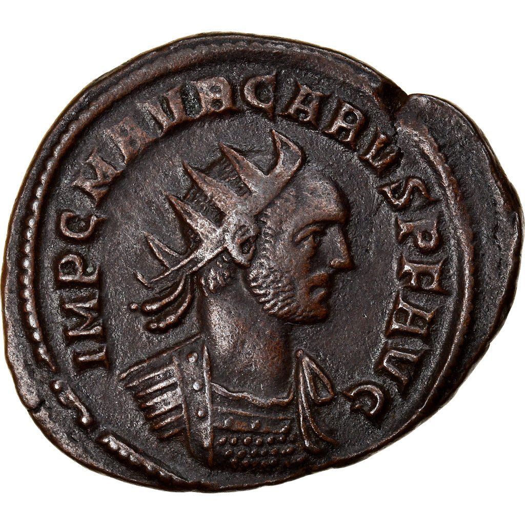 Coin, Carus, Aurelianus, 282, Roma, AU(50-53), Billon, RIC:35