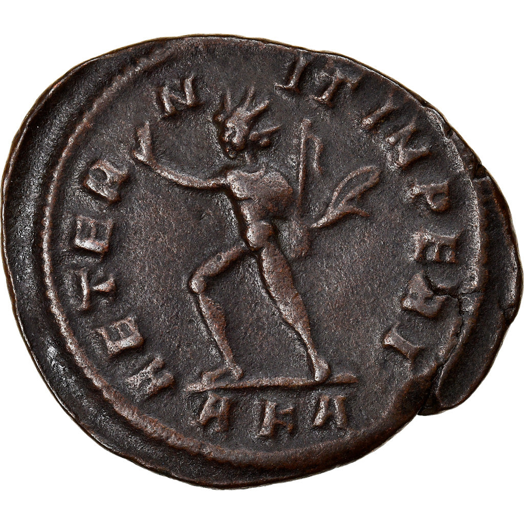 Coin, Carus, Aurelianus, 282, Roma, AU(50-53), Billon, RIC:35