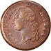 Moneta, Francia, Louis XVI, Sol ou sou, Sol, 1791, Bordeaux, BB+, Rame