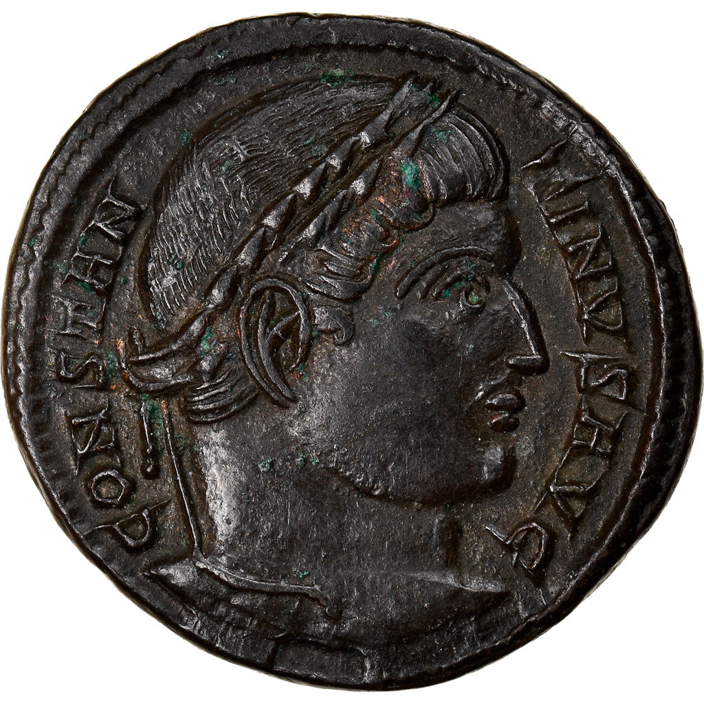 Coin, Constantine I, Nummus, 325-326, Trier, AU(55-58), Copper, RIC:475