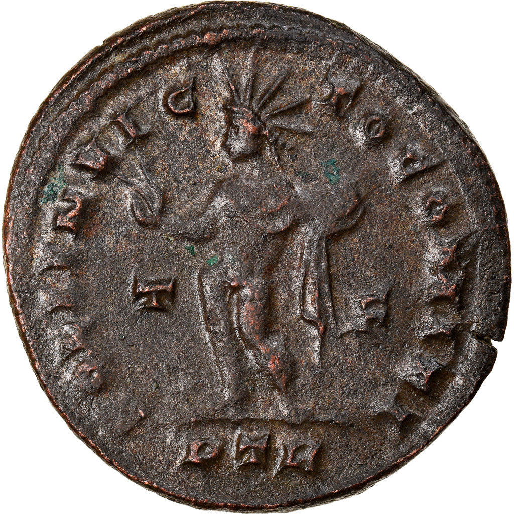 Coin, Constantine I, Nummus, 316-317, Trier, AU(50-53), Copper, RIC:105