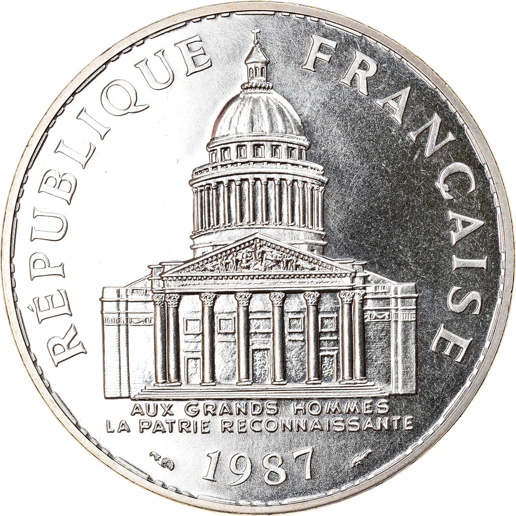 Coin, France, Panthéon, 100 Francs, 1987, MS(65-70), Silver, KM:951.1
