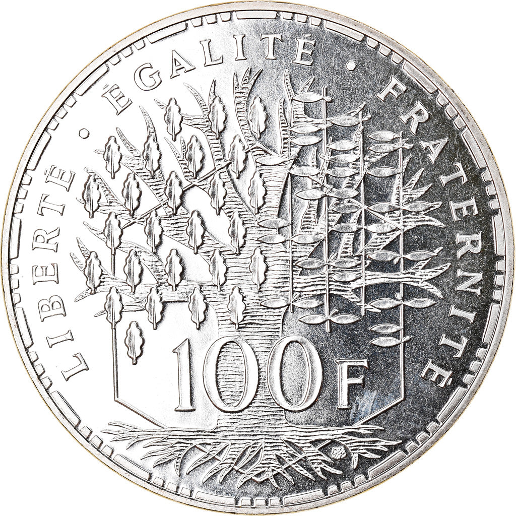 Coin, France, Panthéon, 100 Francs, 1987, MS(65-70), Silver, KM:951.1
