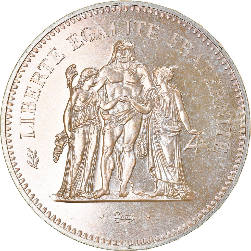 Coin, France, Hercule, 50 Francs, 1976, MS(65-70), Silver, KM:941.1, Gadoury:882