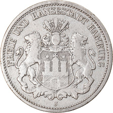 Coin, German States, HAMBURG, 2 Mark, 1876, Hambourg, VF(20-25), Silver, KM:604