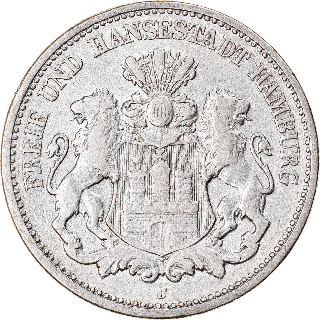 Coin, German States, HAMBURG, 2 Mark, 1901, Hamburg, VF(30-35), Silver, KM:612