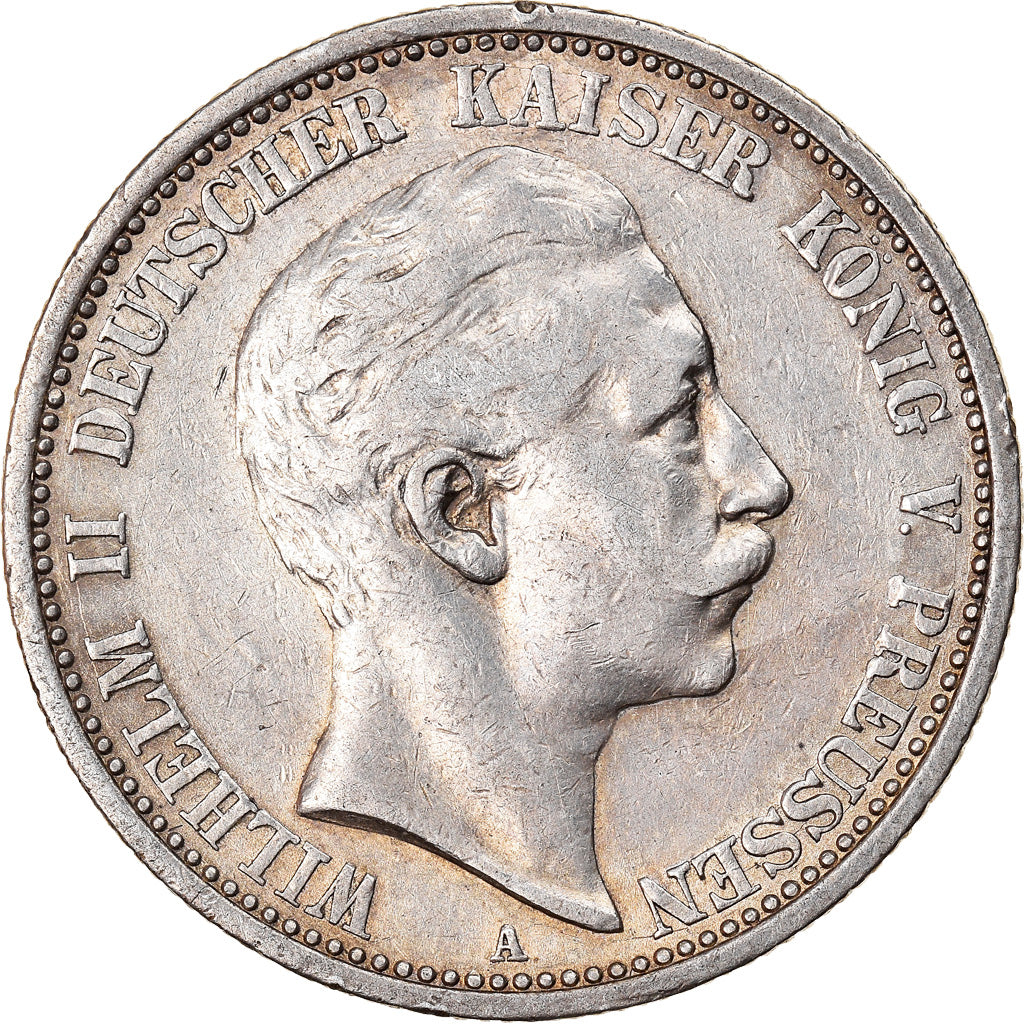 Coin, German States, PRUSSIA, Wilhelm II, 2 Mark, 1907, Berlin, EF(40-45)