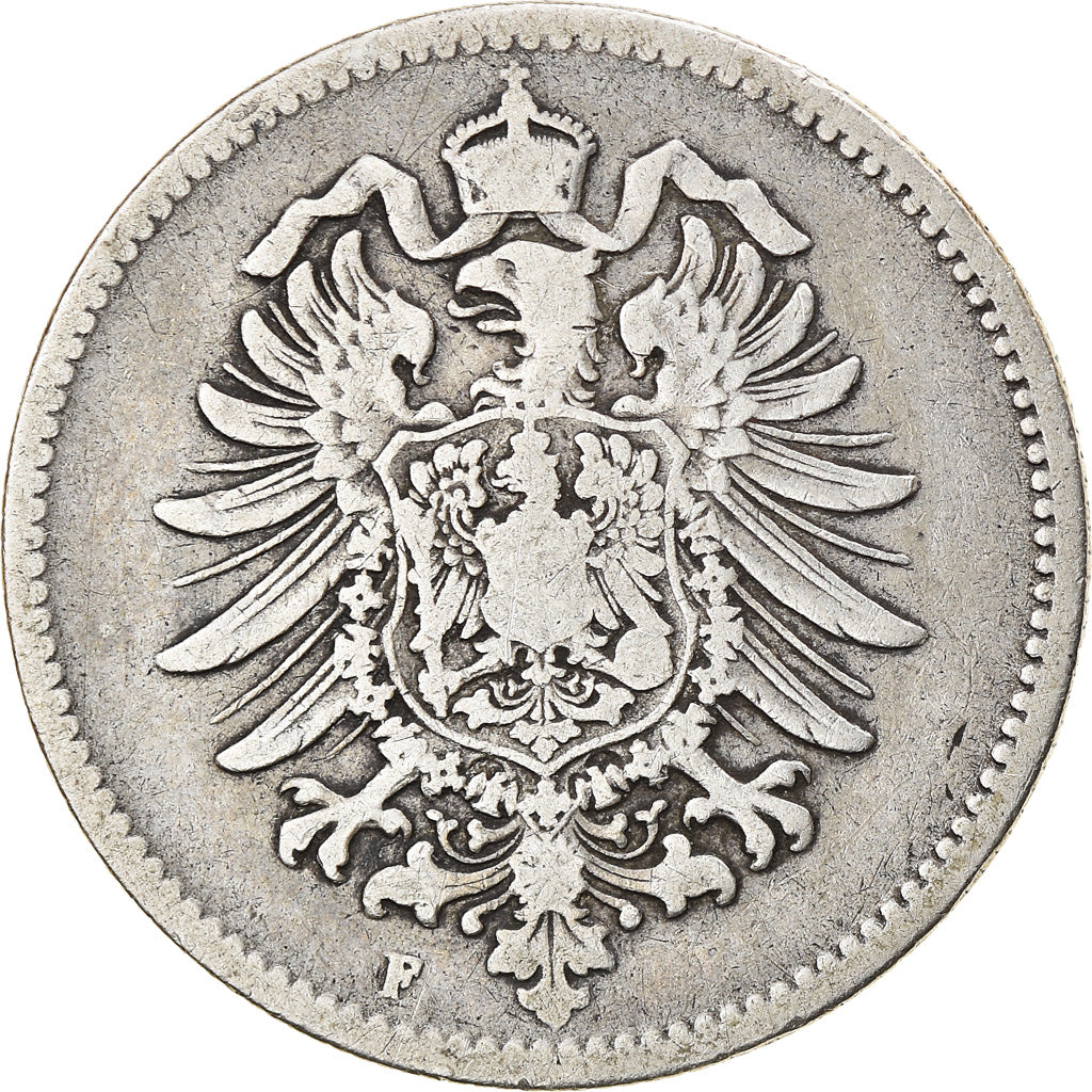 Coin, GERMANY - EMPIRE, Wilhelm I, Mark, 1876, Stuttgart, VF(30-35), Silver