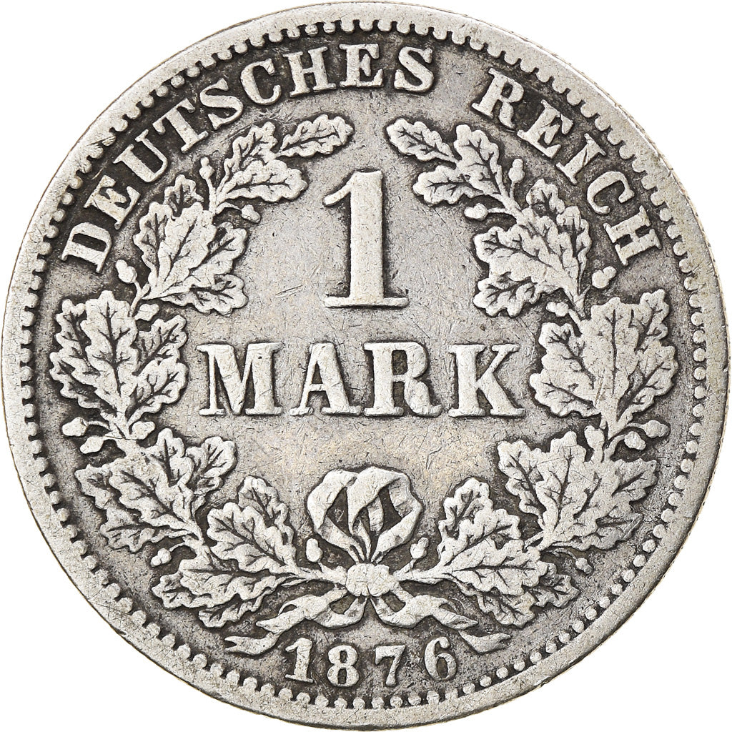 Coin, GERMANY - EMPIRE, Wilhelm I, Mark, 1876, Stuttgart, VF(30-35), Silver