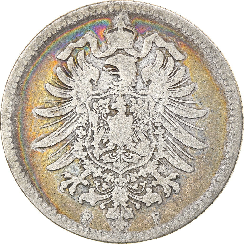 Coin, GERMANY - EMPIRE, Wilhelm I, Mark, 1878, Stuttgart, VF(20-25), Silver