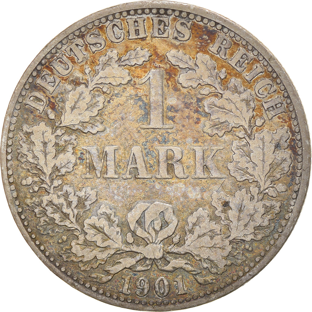 Coin, GERMANY - EMPIRE, Wilhelm II, Mark, 1901, Berlin, VF(20-25), Silver, KM:14