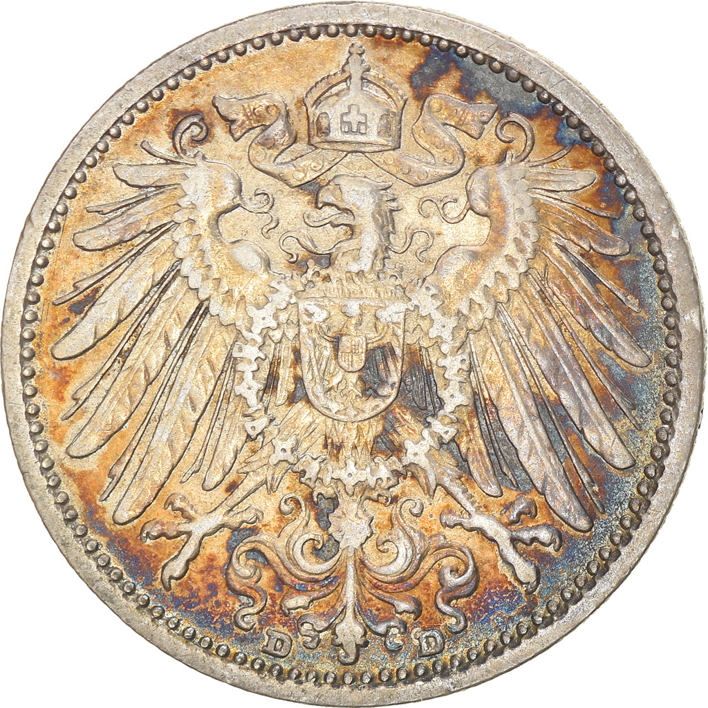 Coin, GERMANY - EMPIRE, Wilhelm II, Mark, 1906, Munich, EF(40-45), Silver, KM:14