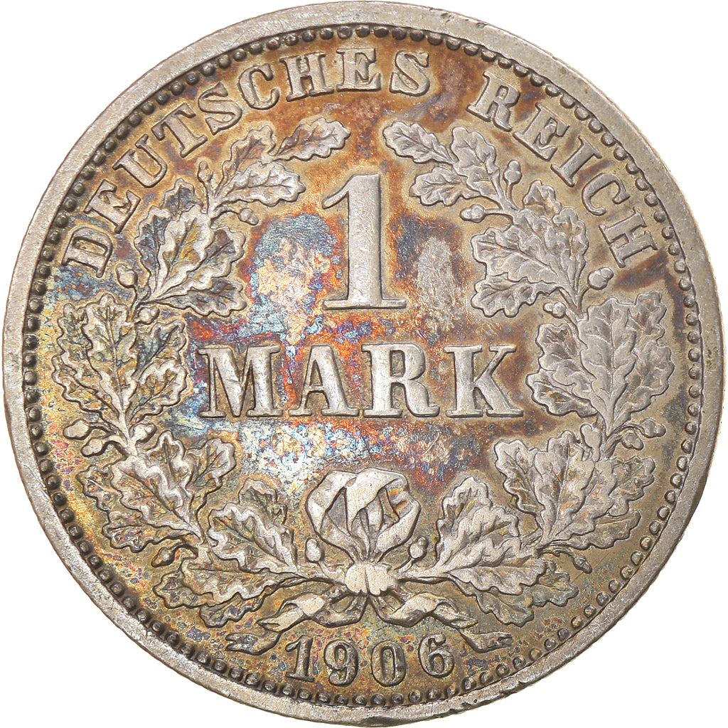 Coin, GERMANY - EMPIRE, Wilhelm II, Mark, 1906, Munich, EF(40-45), Silver, KM:14