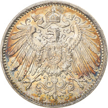 Coin, GERMANY - EMPIRE, Wilhelm II, Mark, 1915, Munich, AU(55-58), Silver, KM:14