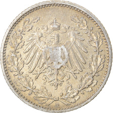 Moneda, ALEMANIA - IMPERIO, 1/2 Mark, 1906, Munich, MBC, Plata, KM:17
