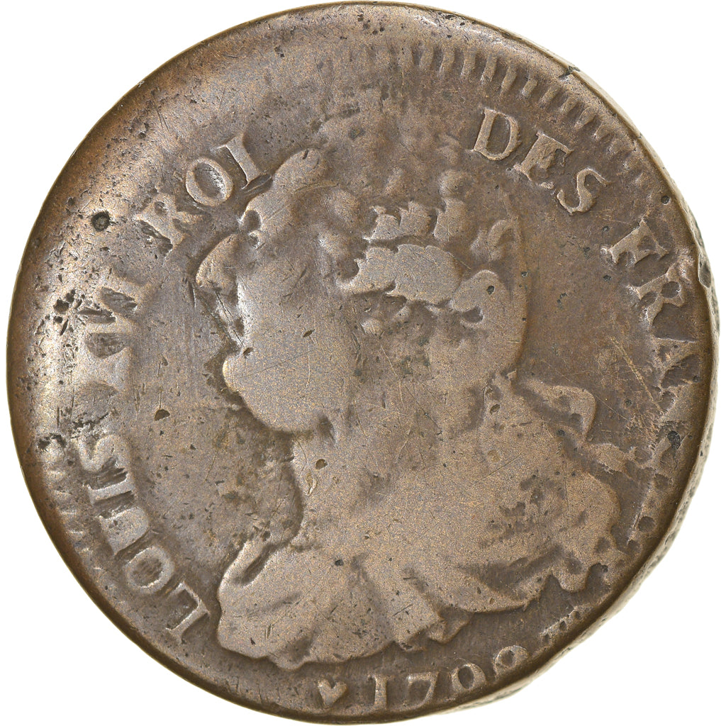 Coin, France, 2 sols français, 2 Sols, 1792, Strasbourg, VF(30-35), Bronze