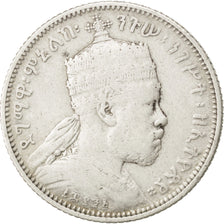 Ethiopie, Ménélik II, 1/4 Birr EE1895/1902-03, KM 3