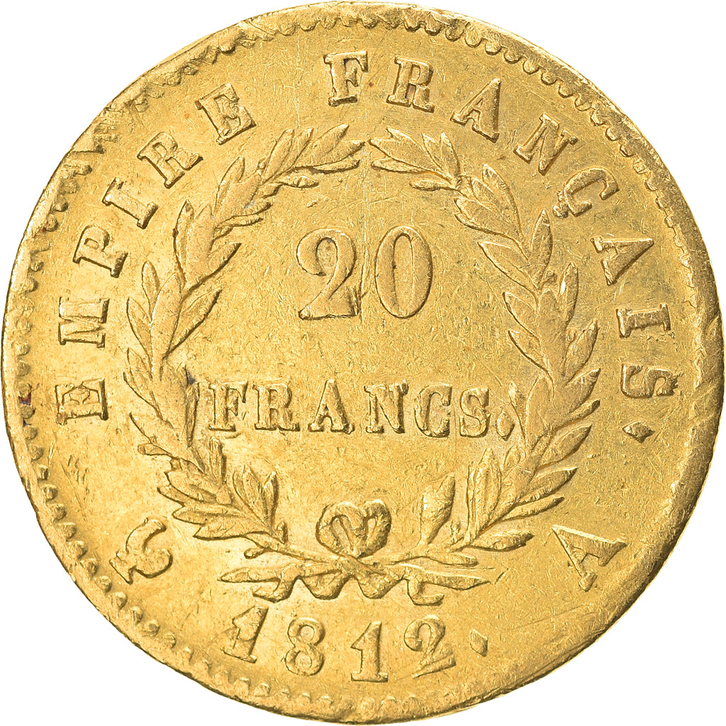 Moneta, Francja, Napoléon I, 20 Francs, 1812, Paris, VF(30-35), Złoto
