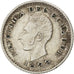 ECUADOR, 1/2 Decimo, Medio, 1899, Lima, KM #55.1, AU(55-58), Silver, 15, 1.25