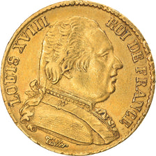 Coin, France, Louis XVIII, Louis XVIII, 20 Francs, 1814, Paris, EF(40-45), Gold