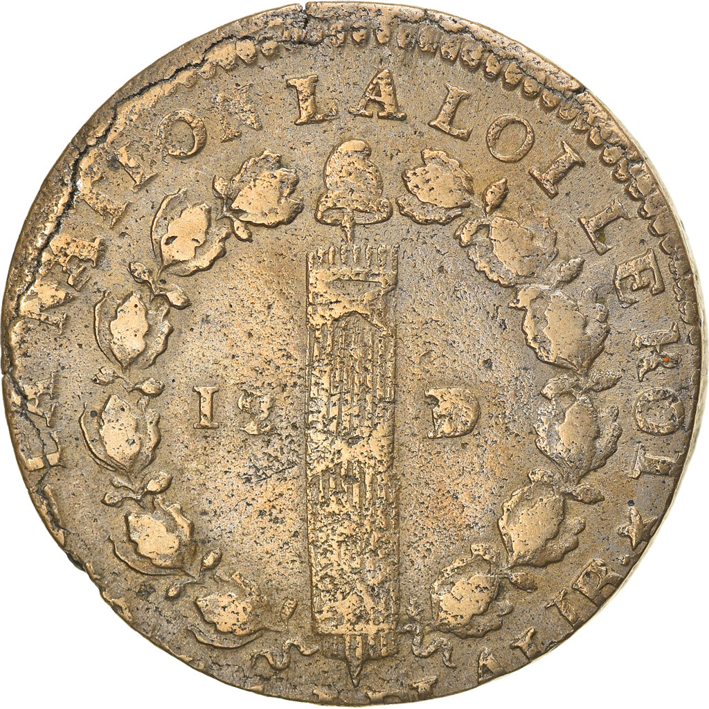 Monnaie, France, Louis XVI, 12 deniers françois, 12 Deniers, 1793, Lille, TB