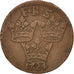 Coin, Sweden, Frederick I, Ore, K.M., 1724, VF(30-35), Copper, KM:383.1