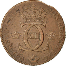 SWEDEN, Skilling, 1812, KM #585, VF(30-35), Copper, 34, 27.81