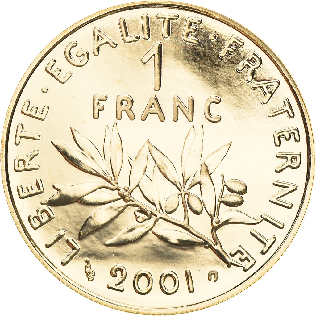 Monnaie, France, Semeuse, Franc, 2001, Paris, FDC, Or, Gadoury:474a, KM:925.1a