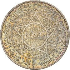 Coin, Morocco, Mohammed V, 10 Francs, AH 1352/1933, Paris, EF(40-45), Silver