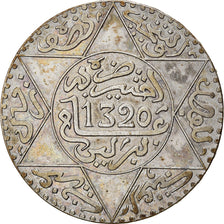 Moneda, Marruecos, 'Abd al-Aziz, 1/2 Rial, 5 Dirhams, AH 1320/1902, Berlin, MBC