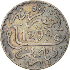 Monnaie, Maroc, Moulay al-Hasan I, Dirham, AH 1299/1881, Paris, TTB+, Argent