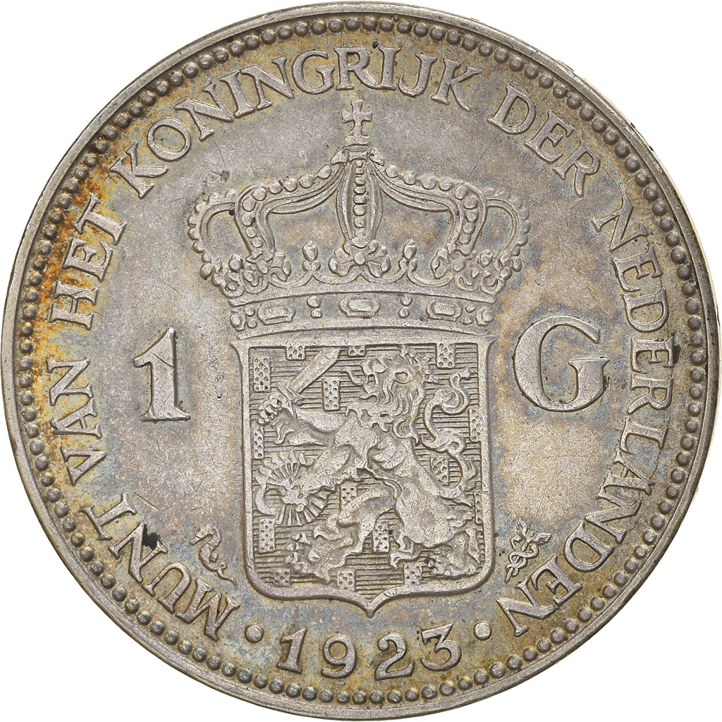 Coin, Netherlands, Wilhelmina I, Gulden, 1923, Utrecht, EF(40-45), Silver