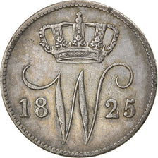 Coin, Netherlands, William I, 25 Cents, 1825, Utrecht, AU(50-53), Silver, KM:48