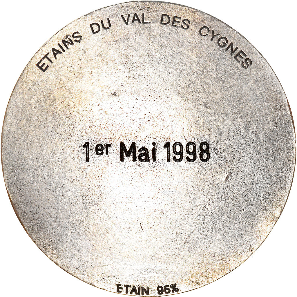France, Medal, Ville de Caudry, Etains du Val des Cygnes, 1998, AU(50-53), Tin