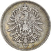 Coin, GERMANY - EMPIRE, Wilhelm I, Mark, 1881, Stuttgart, VF(30-35), Silver