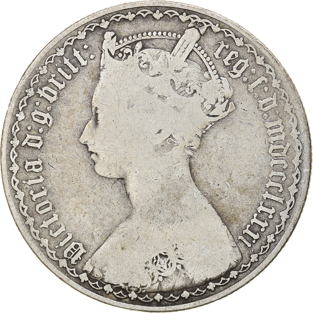 Moneta, Gran Bretagna, Victoria, Florin, Two Shillings, 1881, London, B+