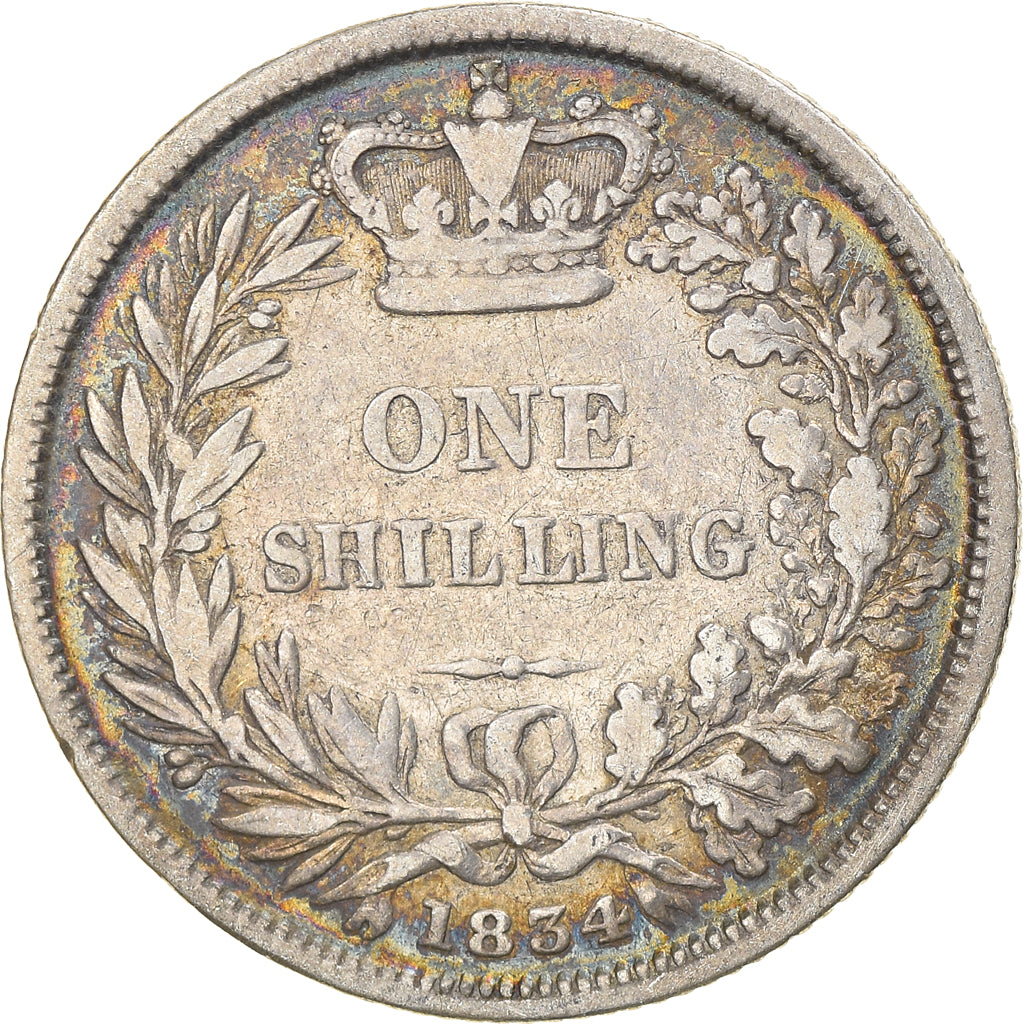 Coin, Great Britain, William IV, Shilling, 1834, VF(20-25), Silver, KM:713
