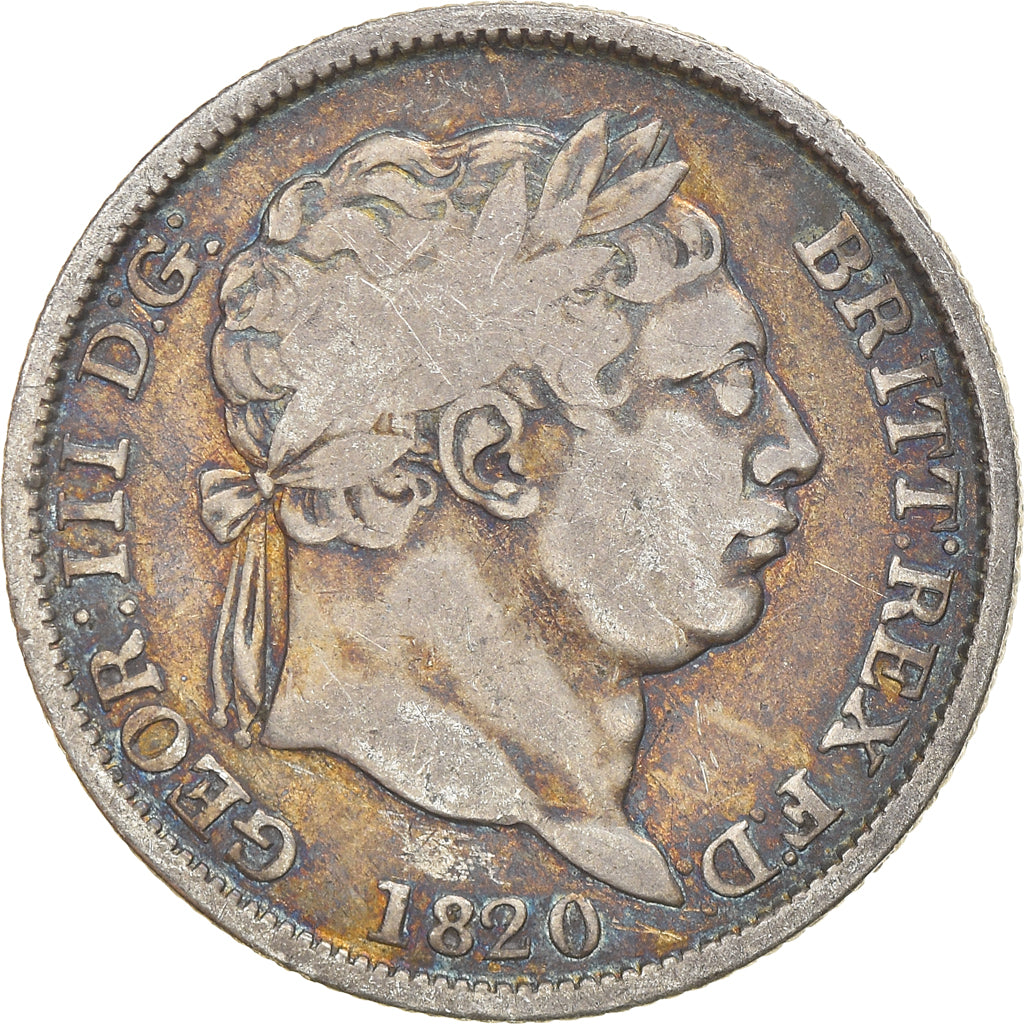 Coin, Great Britain, George III, Shilling, 1820, VF(30-35), Silver, KM:666