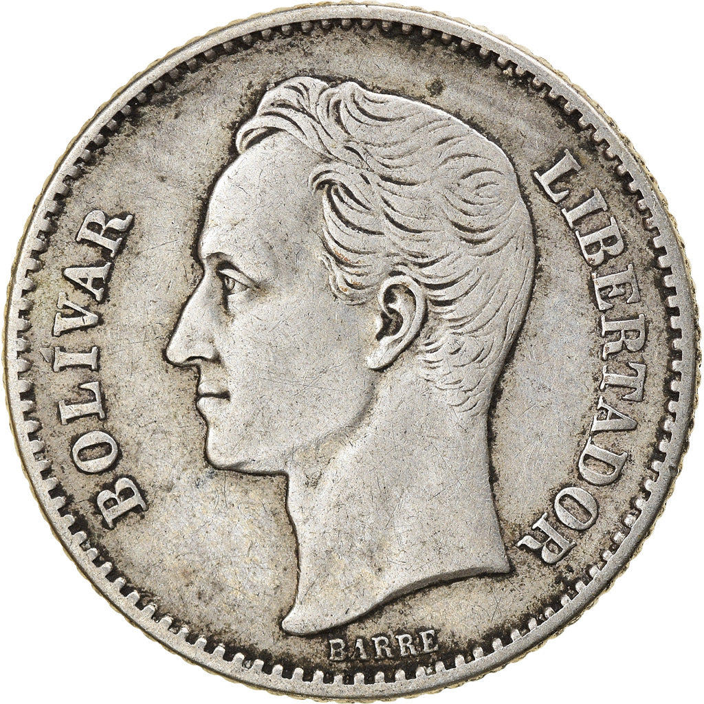 Coin, Venezuela, Gram 5, Bolivar, 1936, VF(30-35), Silver, KM:22
