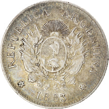 Coin, Argentina, 20 Centavos, 1883, EF(40-45), Silver, KM:27