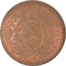 Coin, Argentina, 2 Centavos, 1949, EF(40-45), Copper, KM:38a