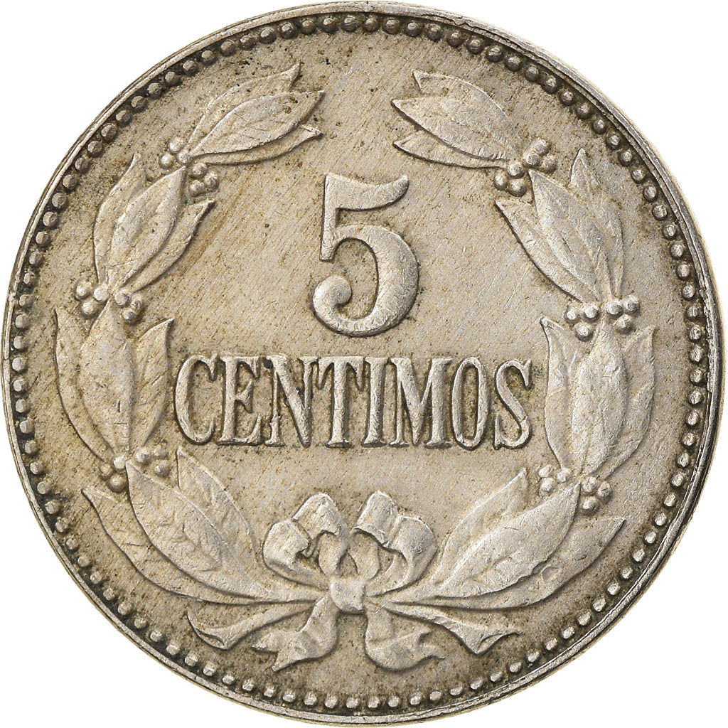 Coin, Venezuela, 5 Centimos, 1945, Philadelphia, EF(40-45), Copper-nickel